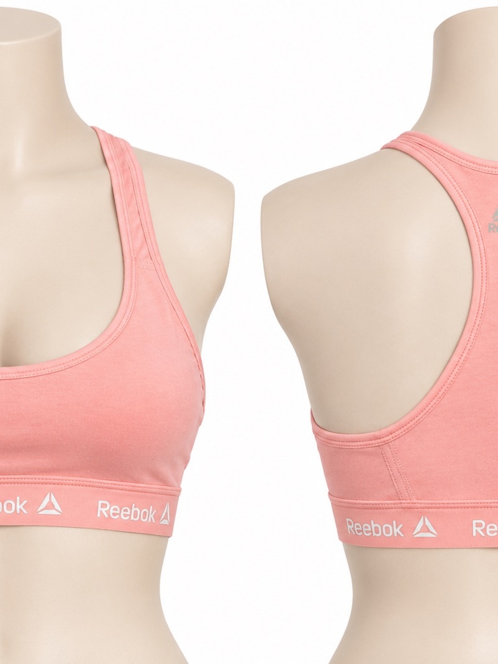 Reebok Pink Racerback Sports Bra with Branded Elastic